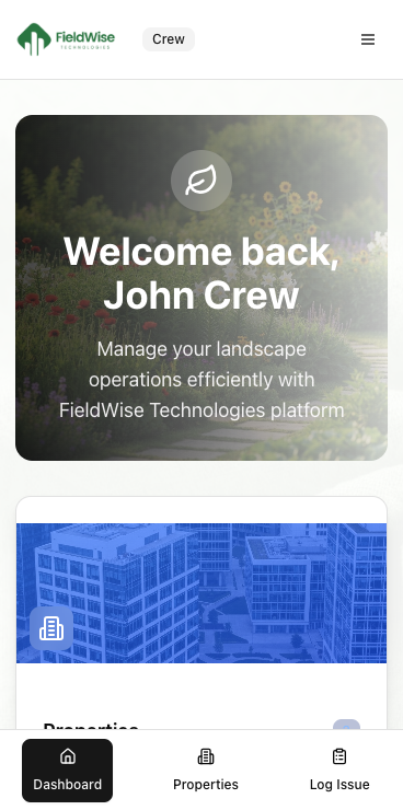 FieldWise Dashboard Mobile App
